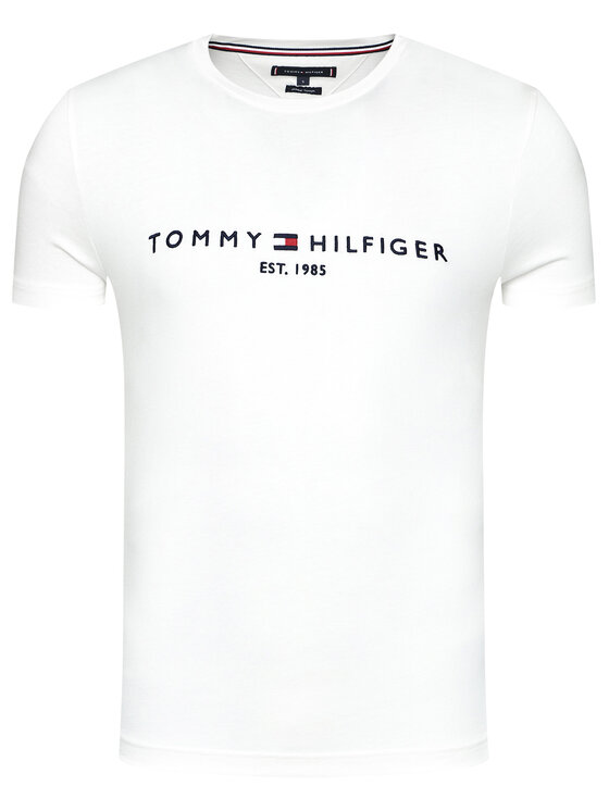 Tommy Hilfiger Tommy Hilfiger T-Shirt Core Logo Tee MW0MW11465 Bílá Regular Fit