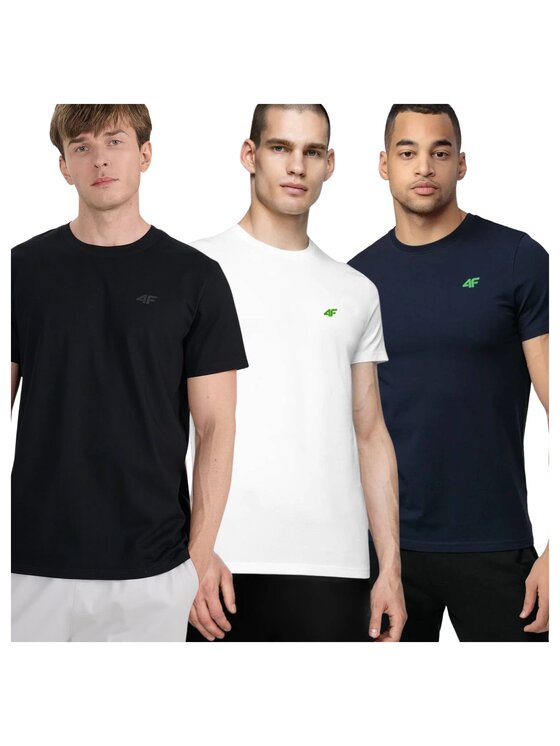 4F 4F Súprava tričiek 4FWSS25TTSHM3965-94S Farebná Regular Fit