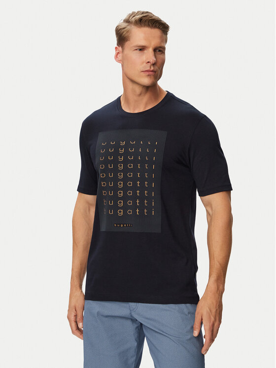 Bugatti Bugatti T-shirt 8350-15046E Blu scuro Regular Fit