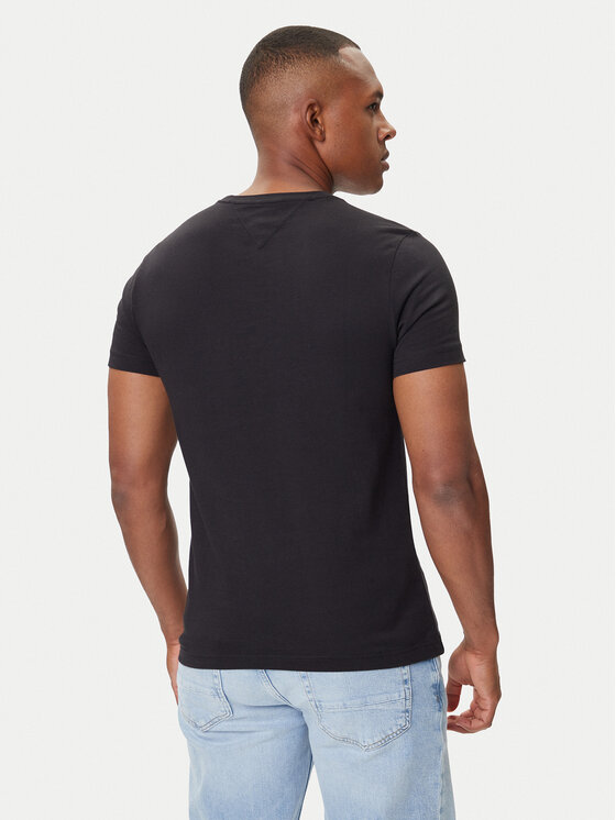Tommy Hilfiger Tommy Hilfiger T-Shirt Core Logo Tee MW0MW11465 Černá Slim Fit