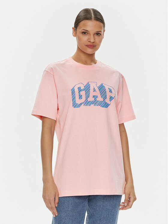 Gap T-krekls 664011-00 Rozā Regular Fit