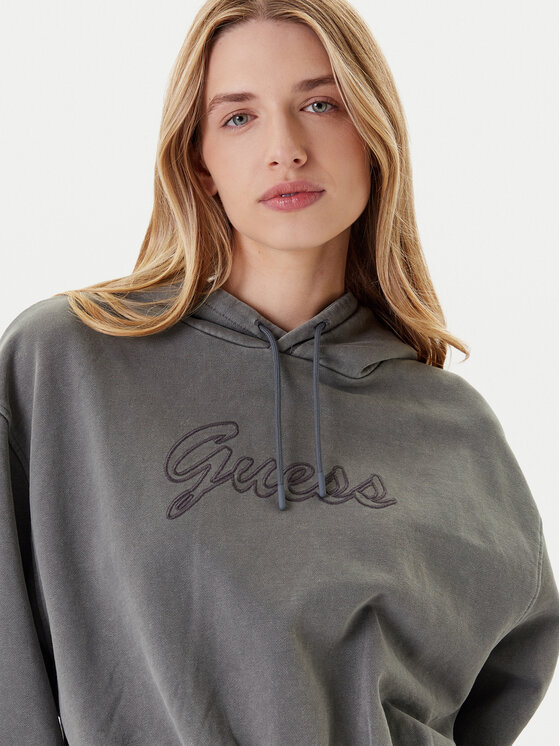 Guess Guess Bluză V5RQ16 KCOS1 Gri Relaxed Fit