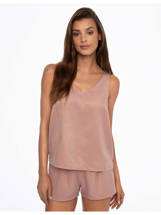 Esotiq Esotiq Piżama 41228-39X Różowy Regular Fit