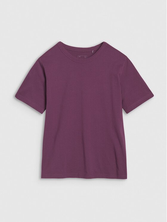 4F 4F T-Shirt 4FWSS25TTSHF1991-50S Fioletowy Regular Fit