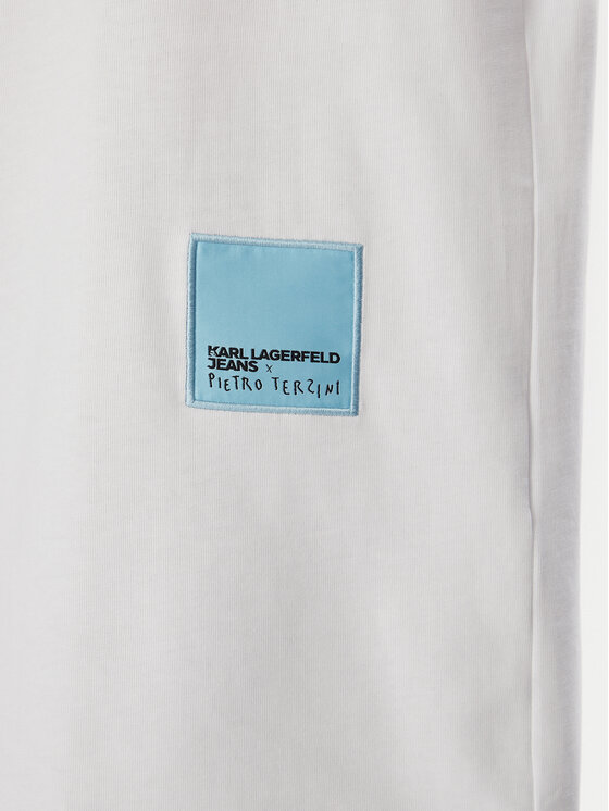 Karl Lagerfeld Jeans Karl Lagerfeld Jeans Tricou B4W17076 Alb Relaxed Fit