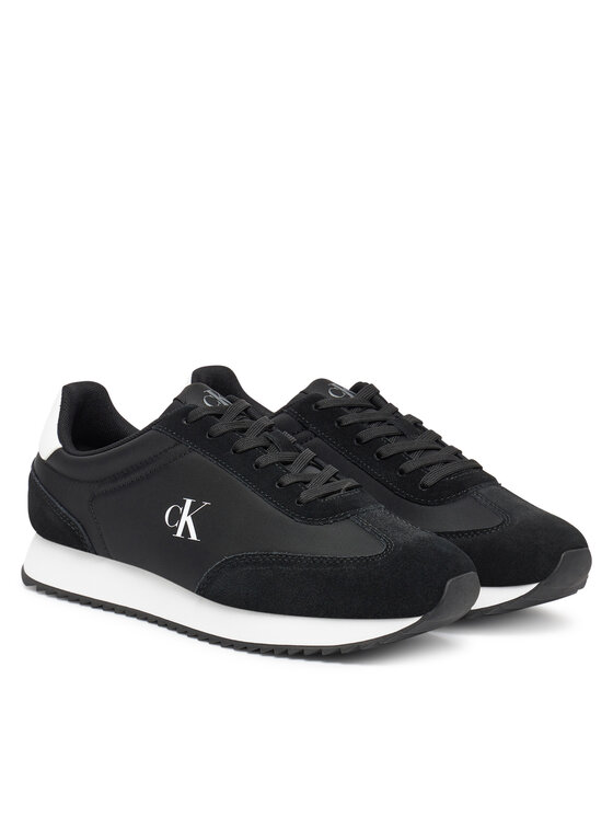 Calvin Klein Jeans Calvin Klein Jeans Sneakersy Runner Laceup Mg Nylon Mix YW0YW01828 Čierna
