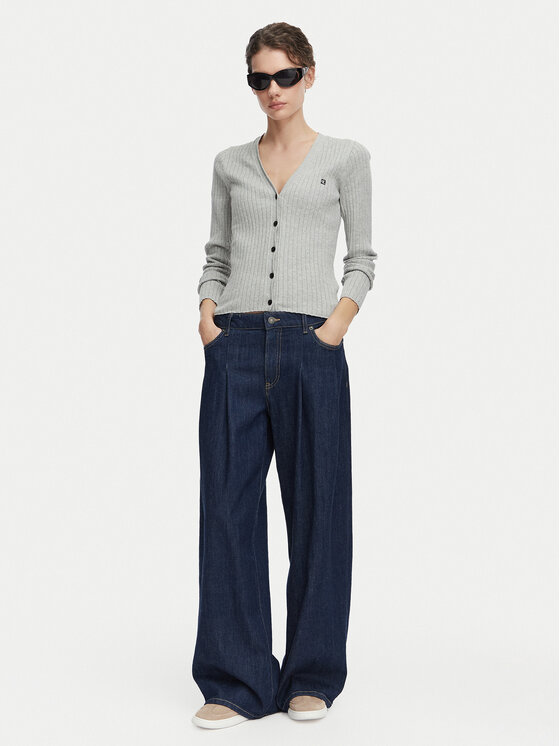 Calvin Klein Jeans Calvin Klein Jeans Kardigán LV047G339G Világosszürke Slim Fit