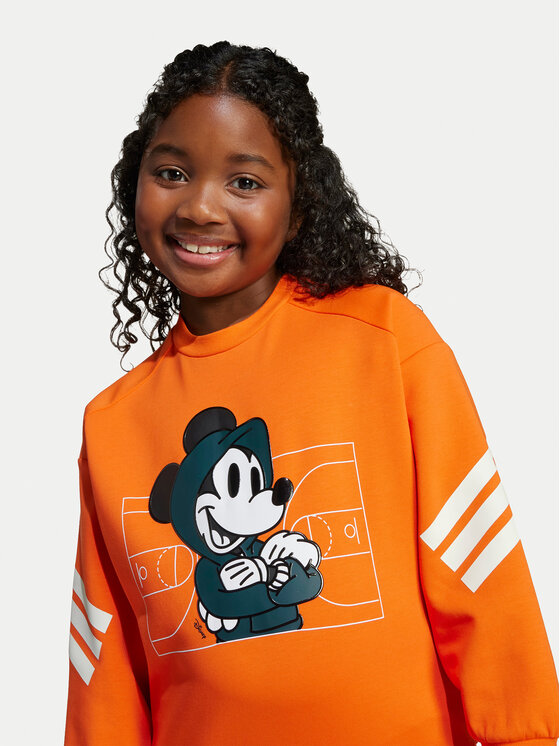 adidas adidas Bluza Disney Mickey Mouse JL9188 Pomarańczowy Loose Fit