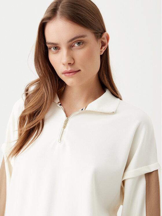 BOSS BOSS Felpa Dual 50535825 Écru Relaxed Fit