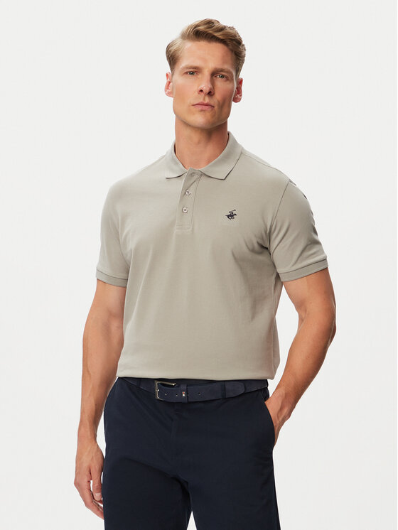 Beverly Hills Polo Club Tricou polo P-SS26M-P42560 Gri Regular Fit