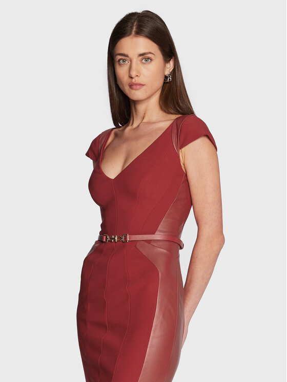 Marciano Guess Koktejlove aty 3RGK22 6869Z ervena Slim Fit Modivo.cz