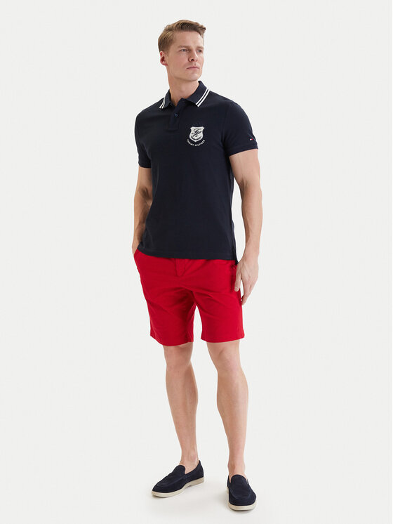 Tommy Hilfiger Tommy Hilfiger Sada kraťasy a pásek Denton MW0MW42349 Červená Slim Fit