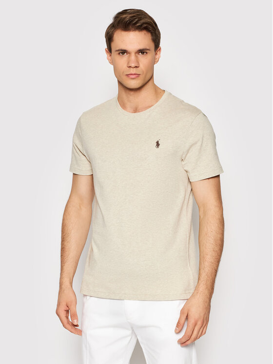 Polo Ralph Lauren T-krekls 710671438203 Bēšs Slim Fit