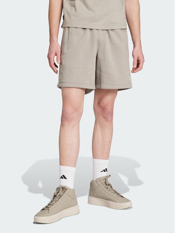 adidas adidas Szorty materiałowe 147251 Beżowy Loose Fit