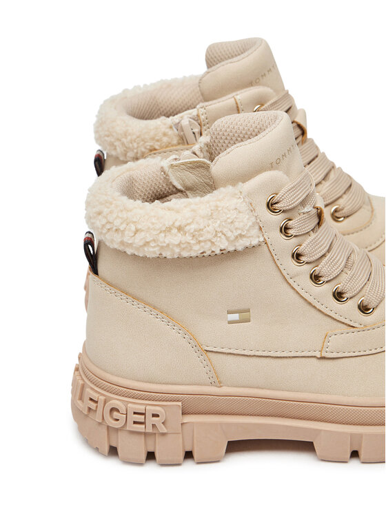 Tommy Hilfiger Tommy Hilfiger Žygio batai Lace-Up Bootie T1A5-33597-1628 S Smėlio