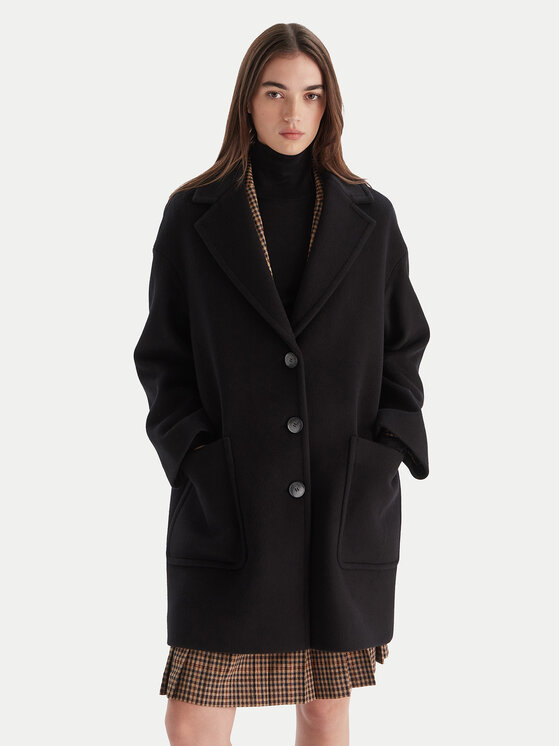 MAX&Co. MAX&Co. Vuneni kaput 2526016023200 Crna Regular Fit