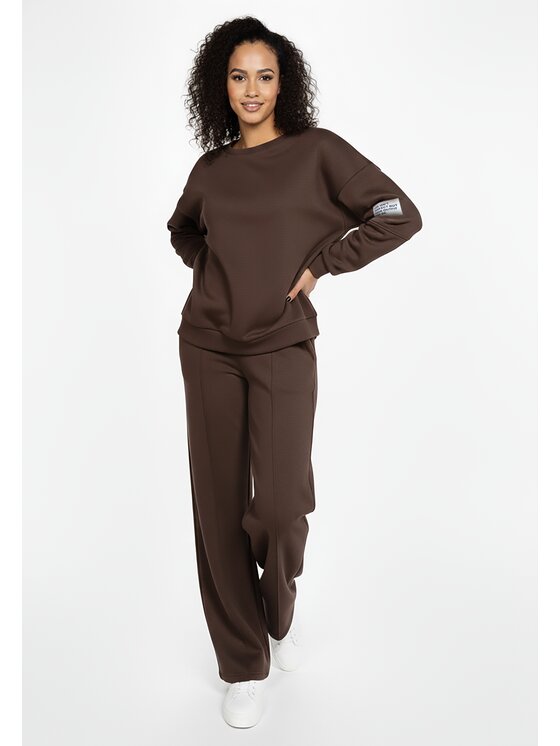 FIGL FIGL Komplet dresowy M1168 Brązowy Regular Fit