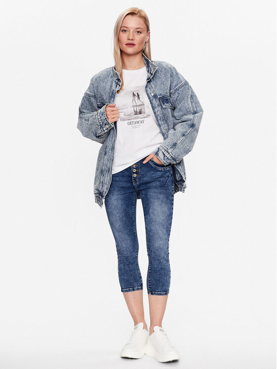 b.young b.young Marškinėliai Safa 20813322 Balta Regular Fit