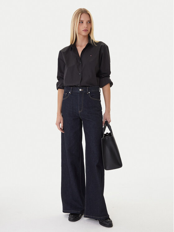 Tommy Hilfiger Tommy Hilfiger Πουκάμισο WW0WW45612 Μαύρο Relaxed Fit