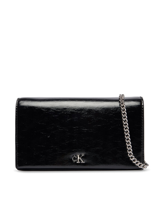 Calvin Klein Calvin Klein Kabelka Ck Metallic Wallet On Chain LV04F3320G Čierna