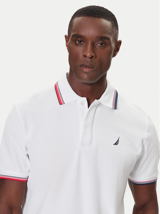 Nautica Nautica Polo särk Atabay N1S03424 Valge Regular Fit