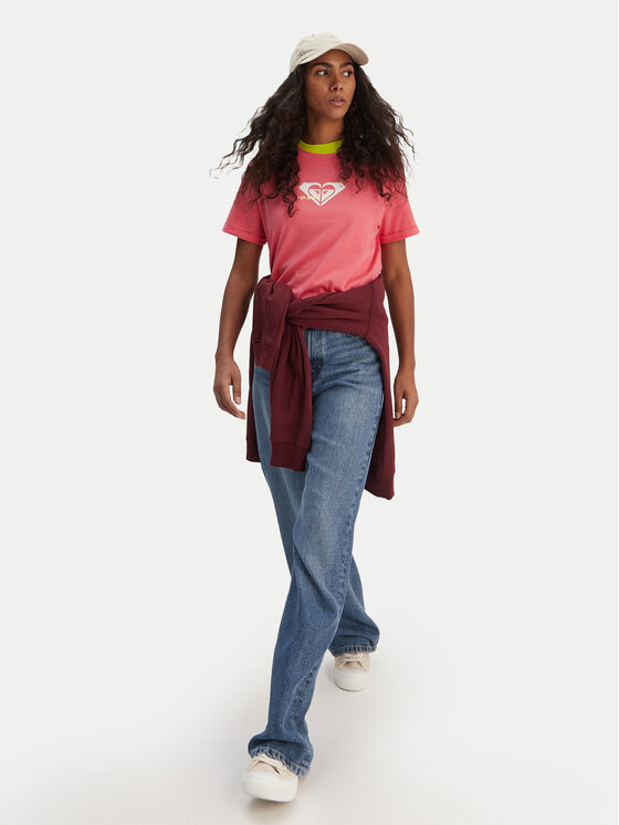 Roxy Roxy T-Shirt Oceanregular ERJZT06078 Rosa Regular Fit