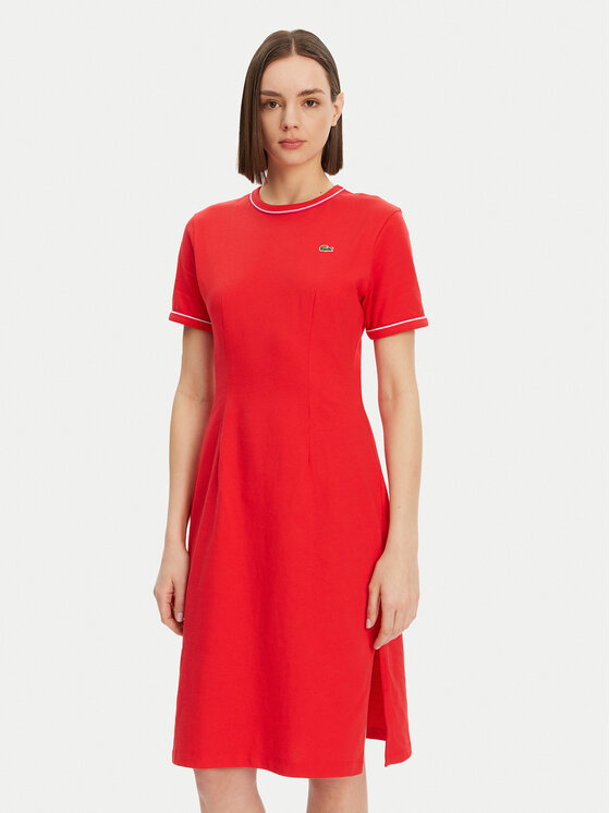 Lacoste Lacoste Hétköznapi ruha EF9988 Piros Slim Fit