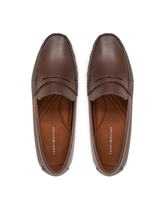 Tommy Hilfiger Tommy Hilfiger Mocasini Corpoarte Hilfiger Lth Driver FM0FM04810 Maro