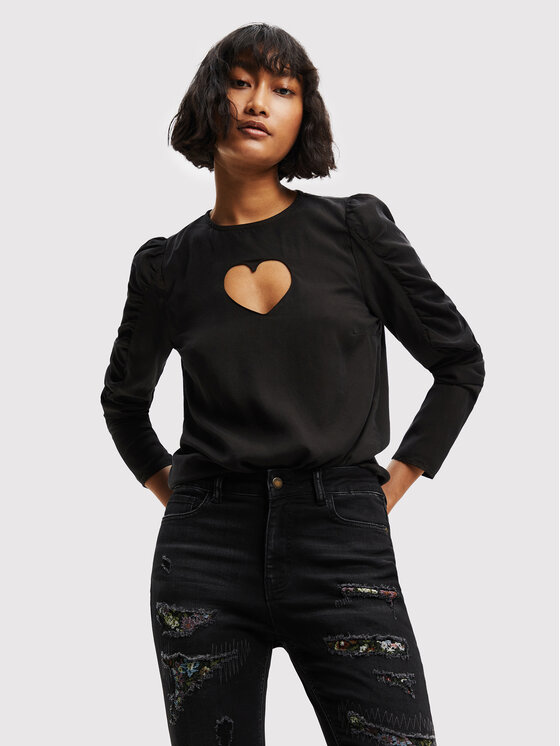 Desigual Desigual Блуза Cor 22WWBW07 Черен Regular Fit