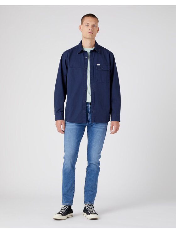 Wrangler Wrangler Jeansy LARSTON Niebieski Slim Fit