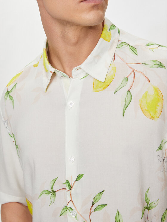 Guess Guess Cămașă M4GH59 WD4Z2 Alb Slim Fit