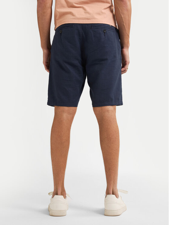 Petrol Industries Petrol Industries Šortky z materiálu M-1050-SHO538 Tmavomodrá Slim Fit