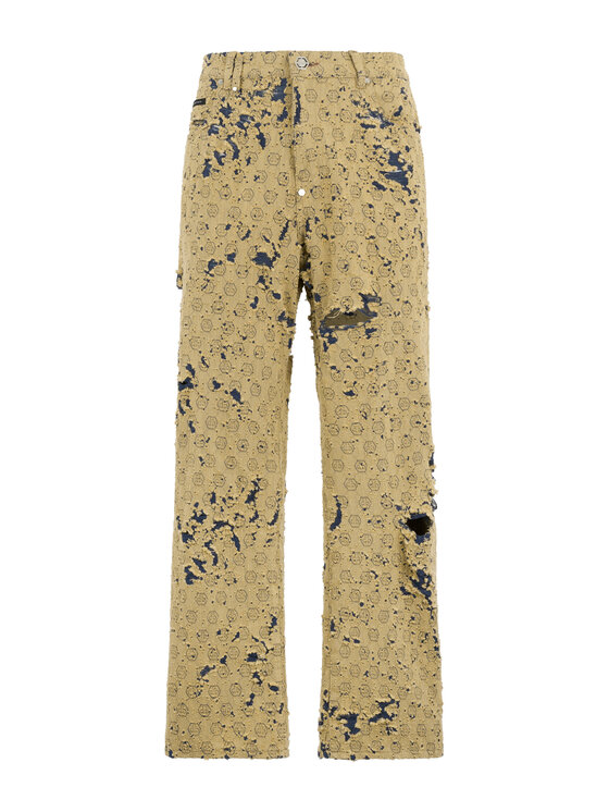 PHILIPP PLEIN PHILIPP PLEIN Jeansy 28997 Beżowy Loose Fit