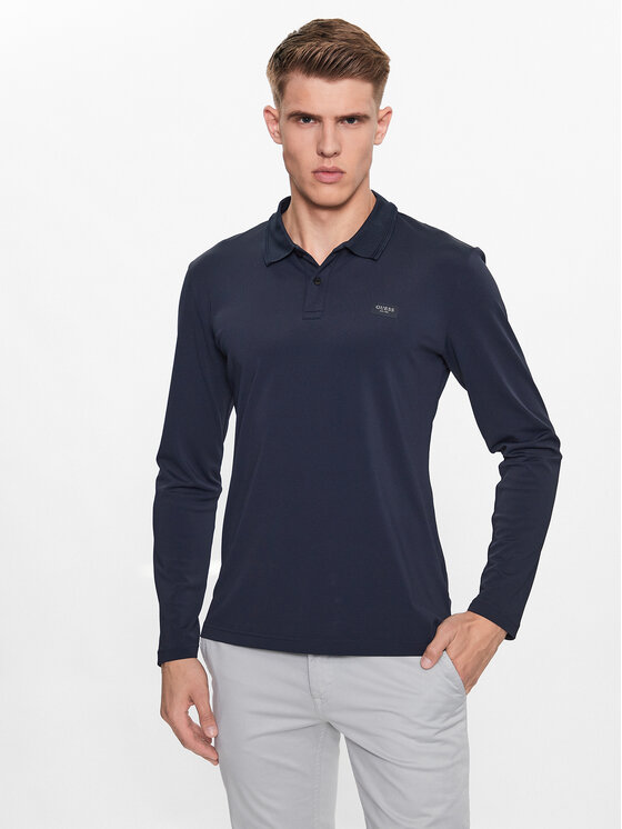 Guess Polo M3YP13 KBS60 Tumši zils Slim Fit