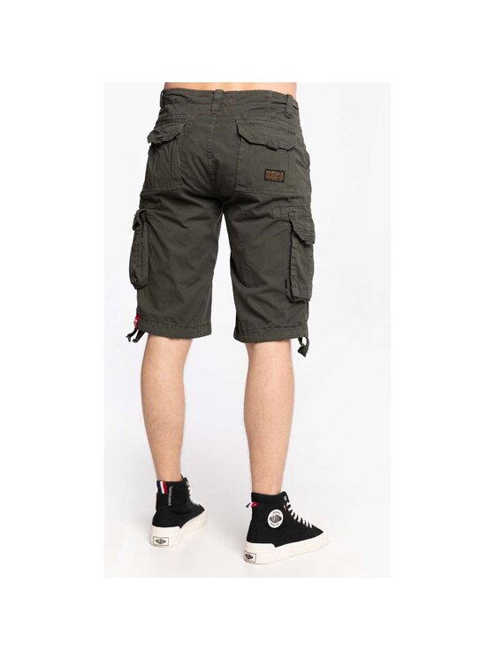 Alpha Industries Alpha Industries Šortky z materiálu KRÓTKIE SPODENKI Jet Short 191200-136 Šedá Classic Fit