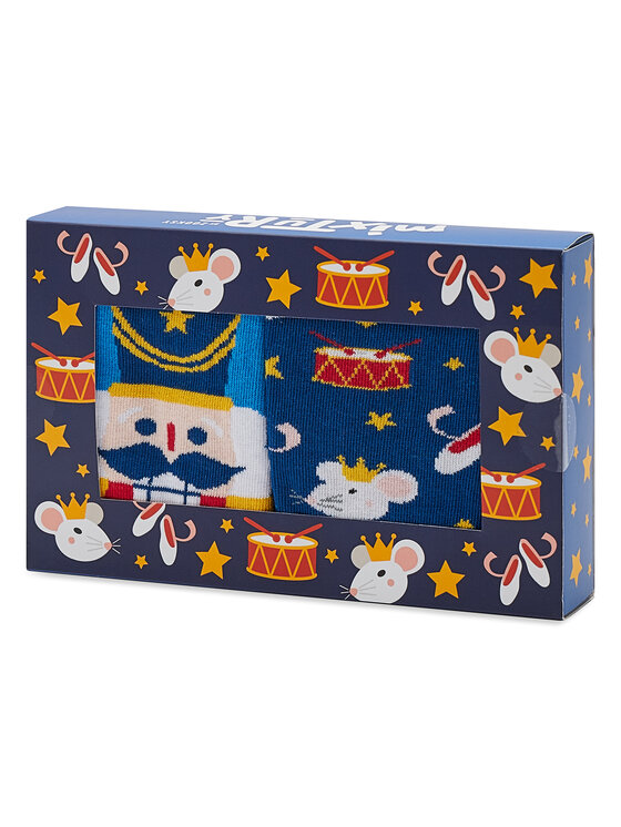Zooksy Zooksy Zestaw 2 par wysokich skarpet unisex Mixtury Bajkowe Niebieski