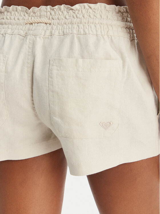 Roxy Roxy Pantalon scurți din material Oceanside ARJNS03007 Bej Regular Fit