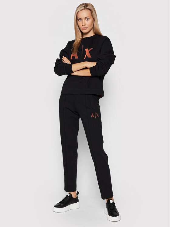 Armani Exchange Armani Exchange Mikina 3LYM79 YJ9UZ 1200 Černá Regular Fit