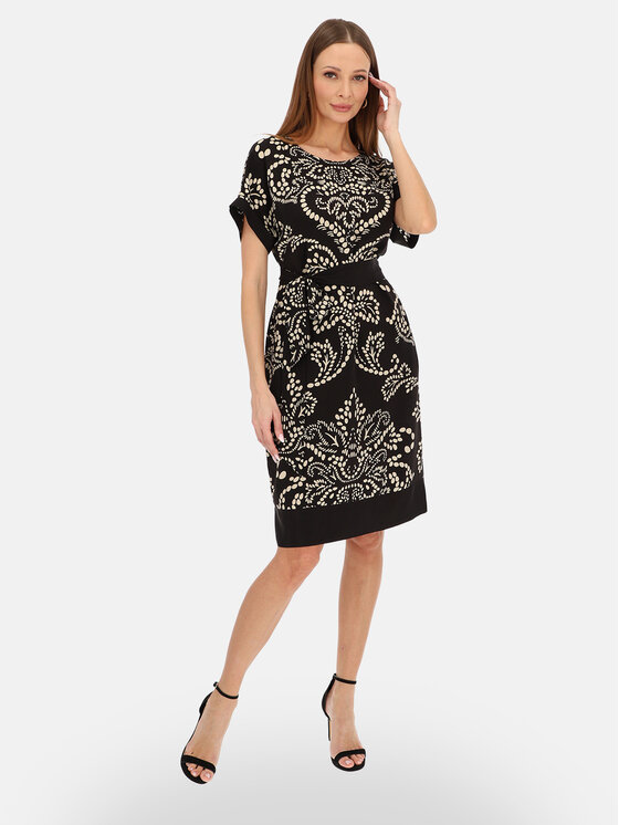 Potis & Verso Potis & Verso Sukienka letnia Lara Czarny Regular Fit
