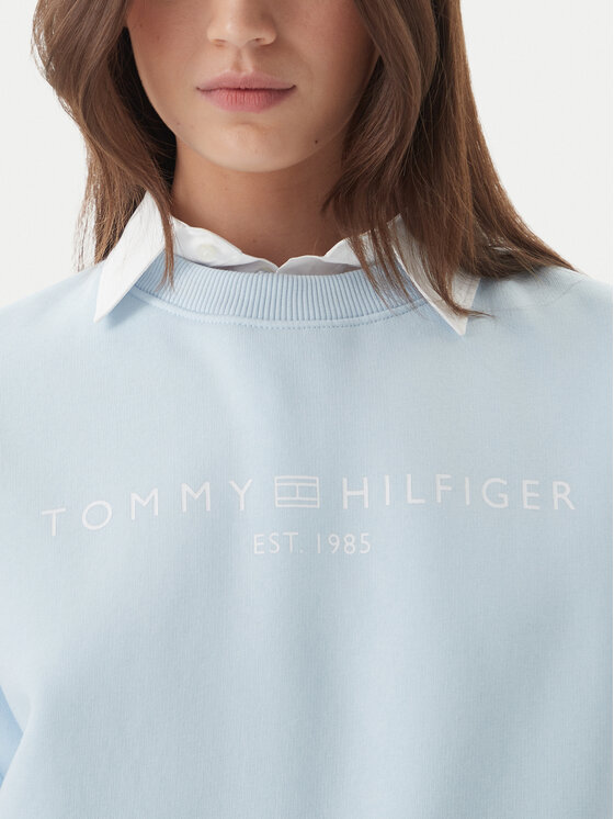 Tommy Hilfiger Tommy Hilfiger Mikina WW0WW47831 Světle modrá Regular Fit