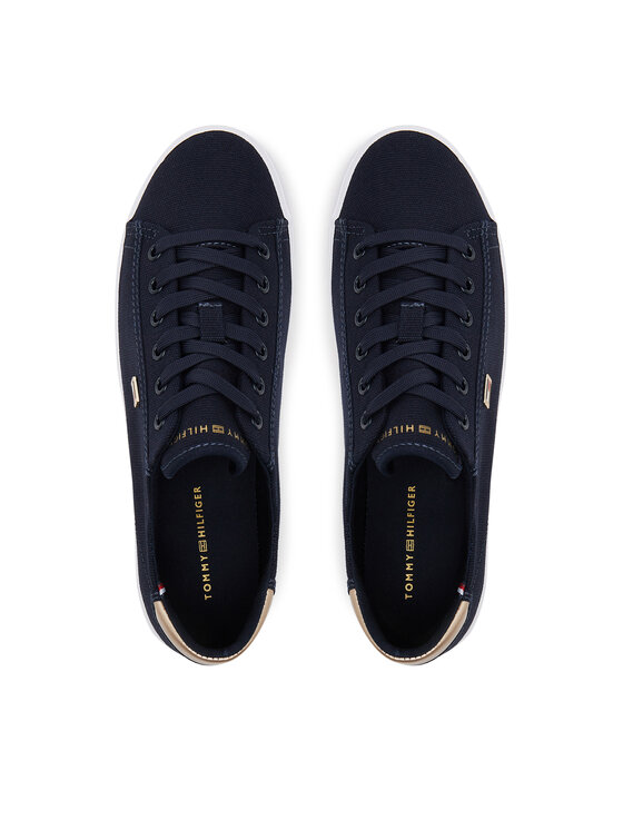 Tommy Hilfiger Tommy Hilfiger Sportcipők Vulc Canvas Lace Up Sneaker FW0FW08647 Sötétkék