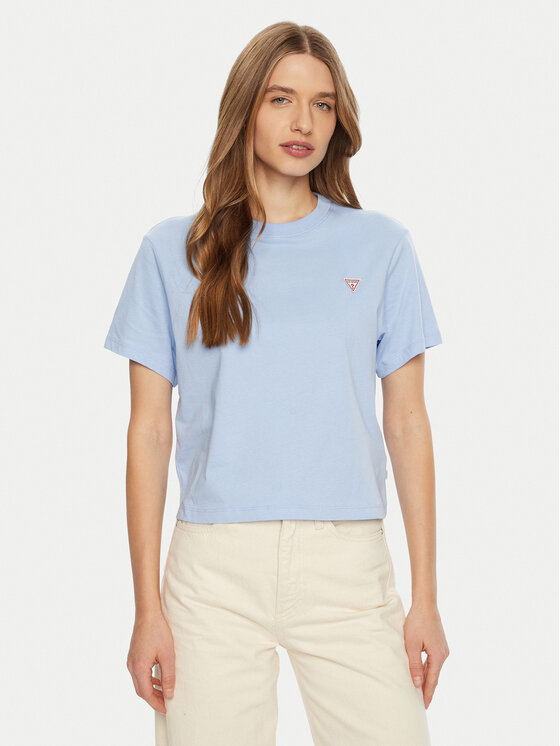 Guess Jeans Guess Jeans Marškinėliai W4YI05 K8HM0 Mėlyna Regular Fit