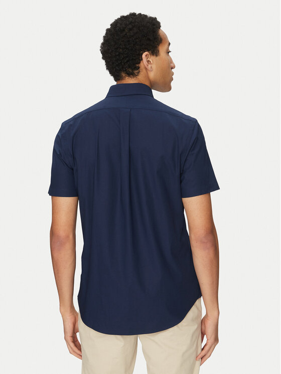 Polo Ralph Lauren Polo Ralph Lauren Marškiniai 710945315002 Tamsiai mėlyna Custom Fit