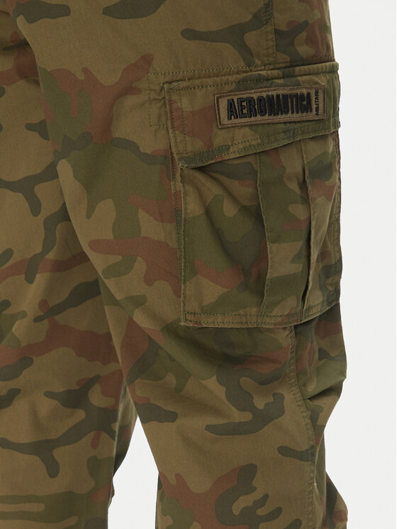 Aeronautica Militare Aeronautica Militare Hlače iz tkanine 251PA1653CT3502 Zelena Regular Fit