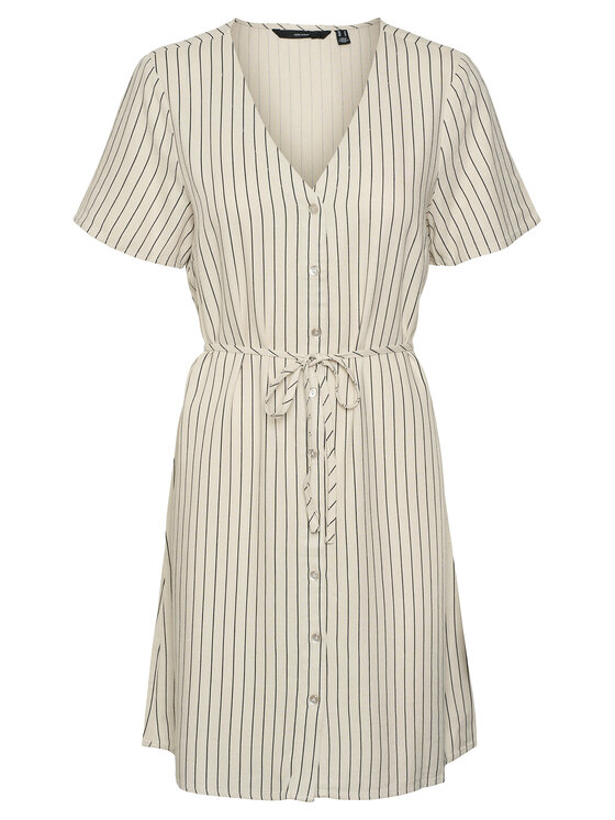 Vero Moda Vero Moda Sukienka letnia Mymilo 10322976 Beżowy Loose Fit