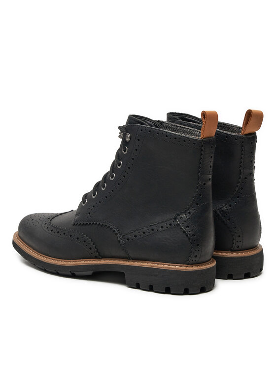 Clarks Clarks Ботуши Batcombe Lord 261348577 Черен
