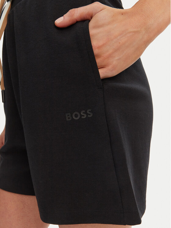 BOSS BOSS Kratke pidžama hlače Cp Stripe_Shorts 50539981 Crna Relaxed Fit