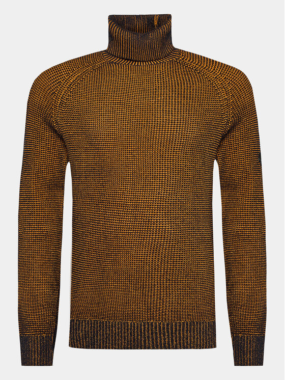 INDICODE INDICODE Rollkragenpullover Alexavin 35-687 Braun Regular Fit