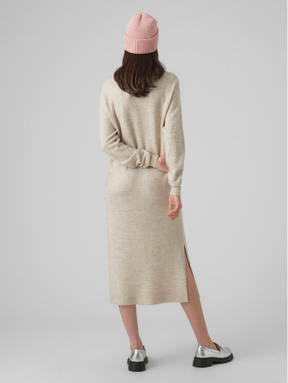 Vero Moda Vero Moda Džemper haljina 10291689 Bež Relaxed Fit