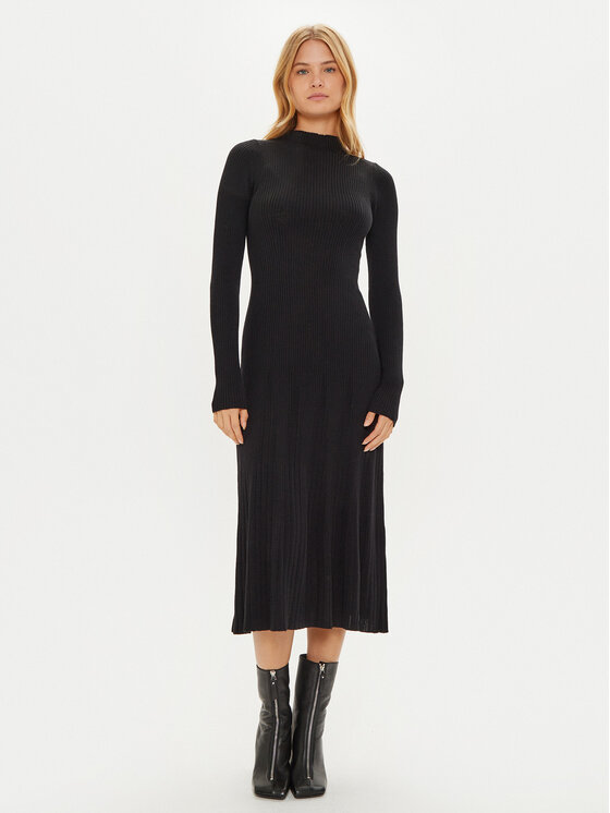 MAX&Co. MAX&Co. Rochie tricotată 2426326013200 Negru Slim Fit